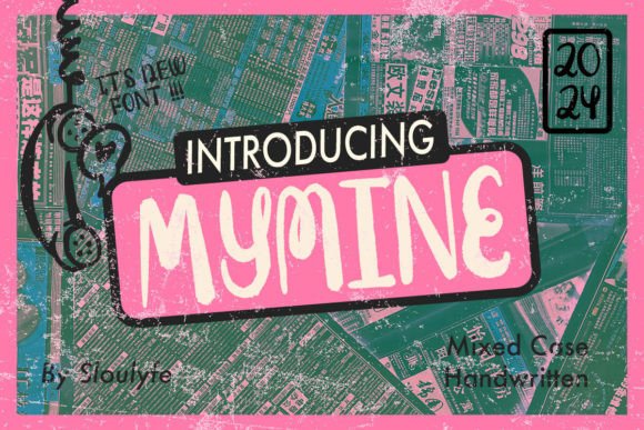 Mymine: A Nostalgic Display Font That Works in Real Campaigns