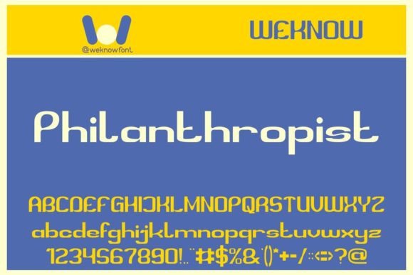 Philanthropist Display Font for Handmade Brands