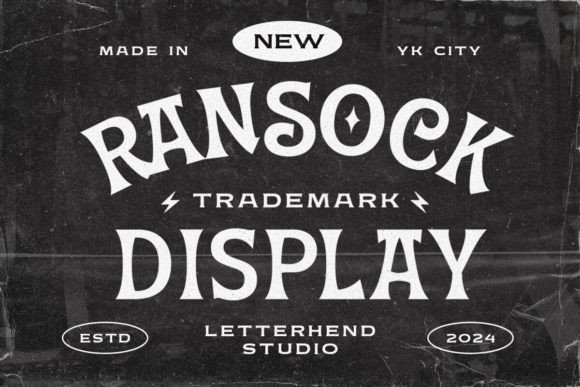 Ransock Display: A Vintage-Inspired Typeface for Digital Brand Clarity